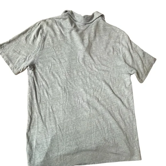 Men's VINCE Gray Blue Linen Polo Shirt size Small - Picture 10 of 10